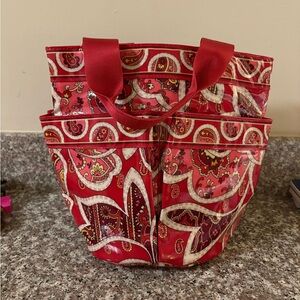 Vera Bradley Rosy Posies Vinyl Water Resistant Shower Caddy